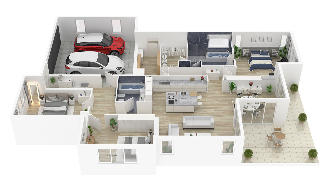 floorplan interior layout rendering